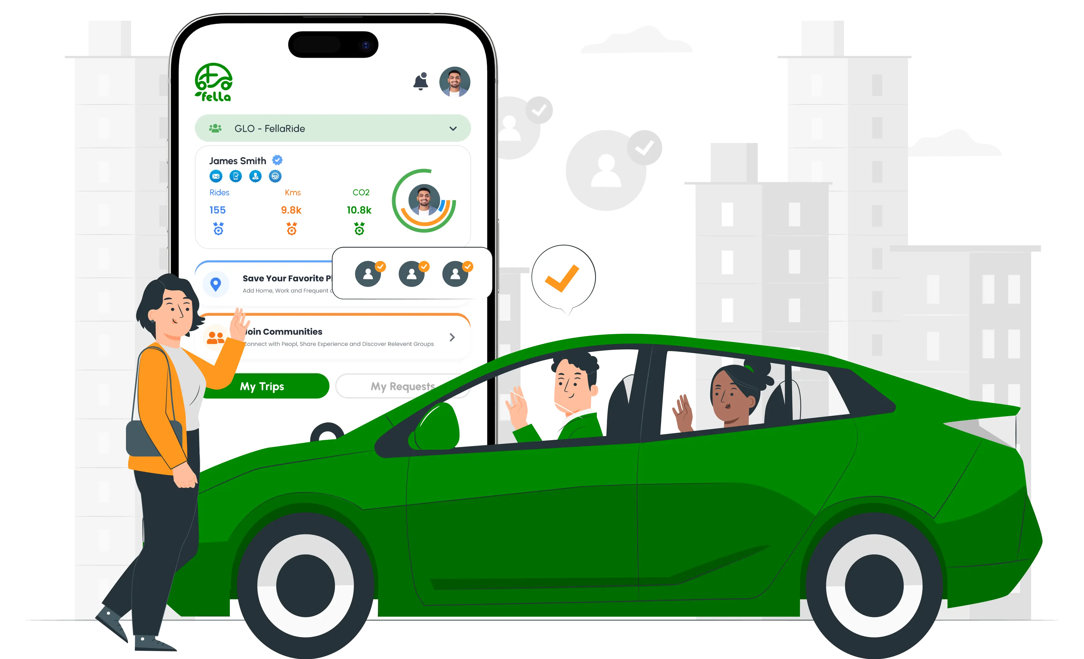 FellaRide App Interface